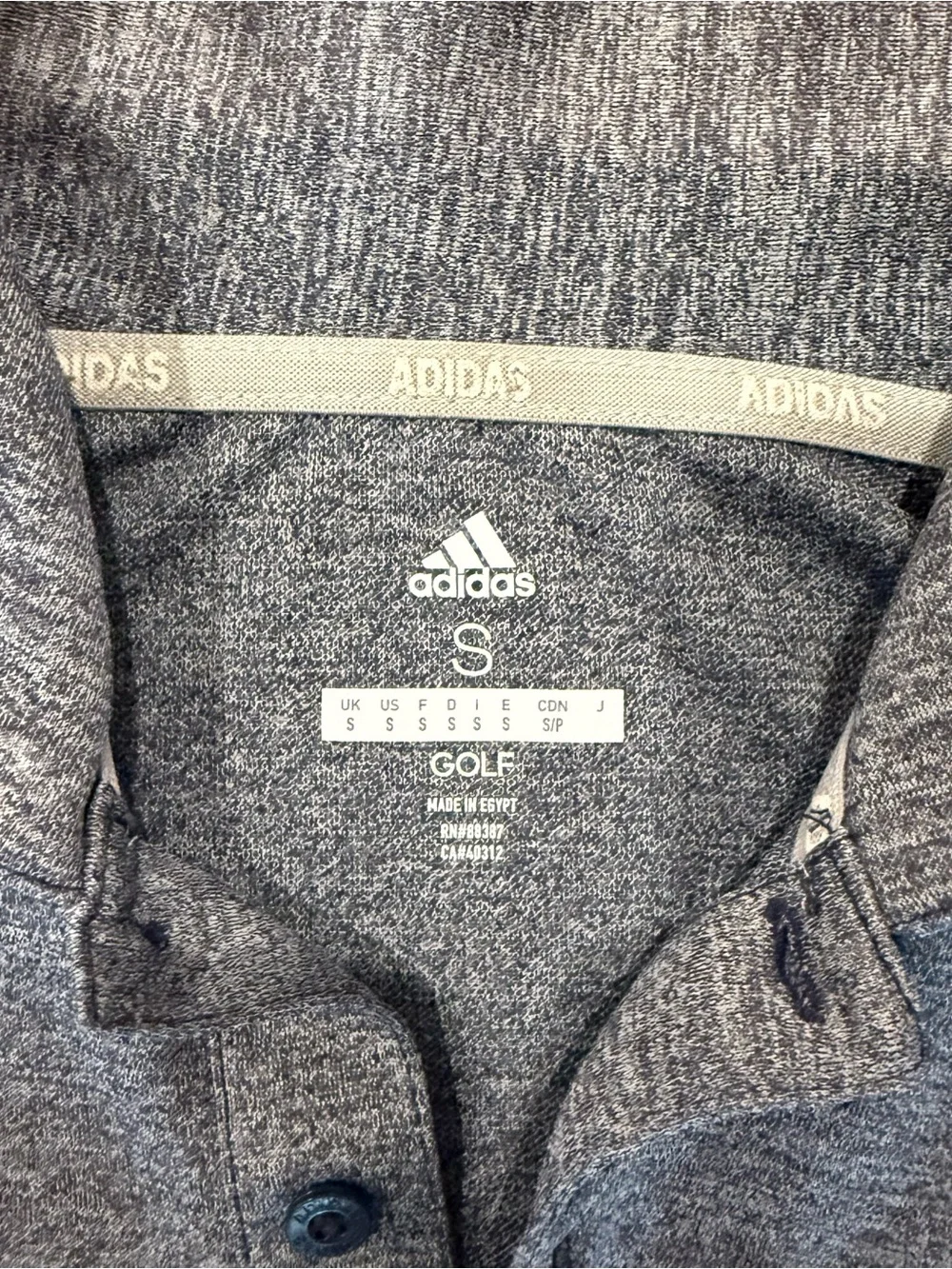 adidas Men’s Heather Navy Performance Polo